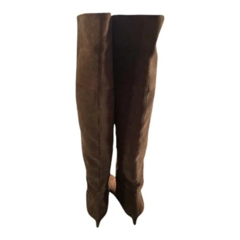 Vince Camuto Camel Brown Suede Leather Iana Over The Knee Boots Size‎ 10 New NC